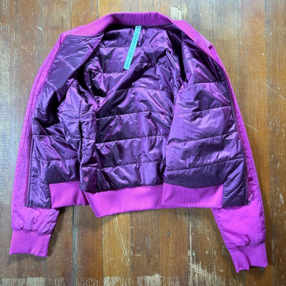 Lululemon Non Stop Bomber Reversible Ripened Raspberry EUC - Picture 9 of 11